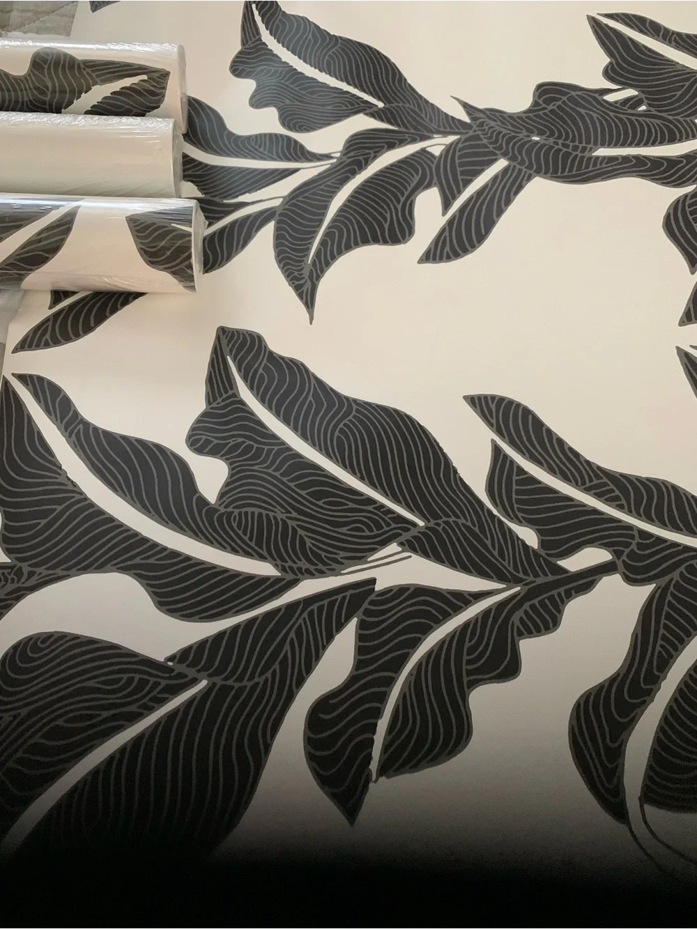 Opal House jungalow removeable black and white wallpaper. New